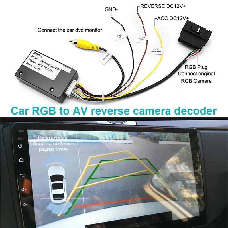 ڵ Ĺ ī޶ RGB-RCA AV CVBS ȣ ȯ ڴ ڽ , VW RCD510 RNS510 RNS315 OEM  ī޶, 12V